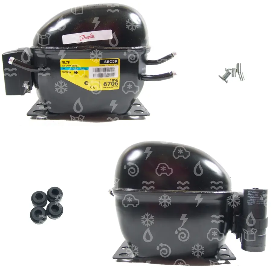 kompresor SECOP / DANFOSS NL7F, LBP - R134a, 220 - 240 V, 50 Hz
